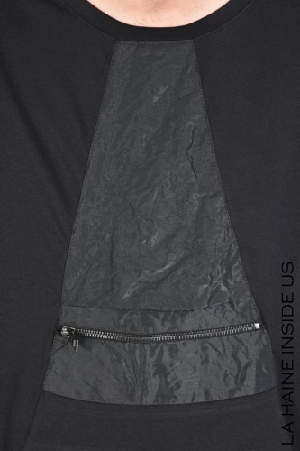 SUNSHINE T-SHIRT Oversize Jersey & Nylon Stropicciato UNISEX U Nero